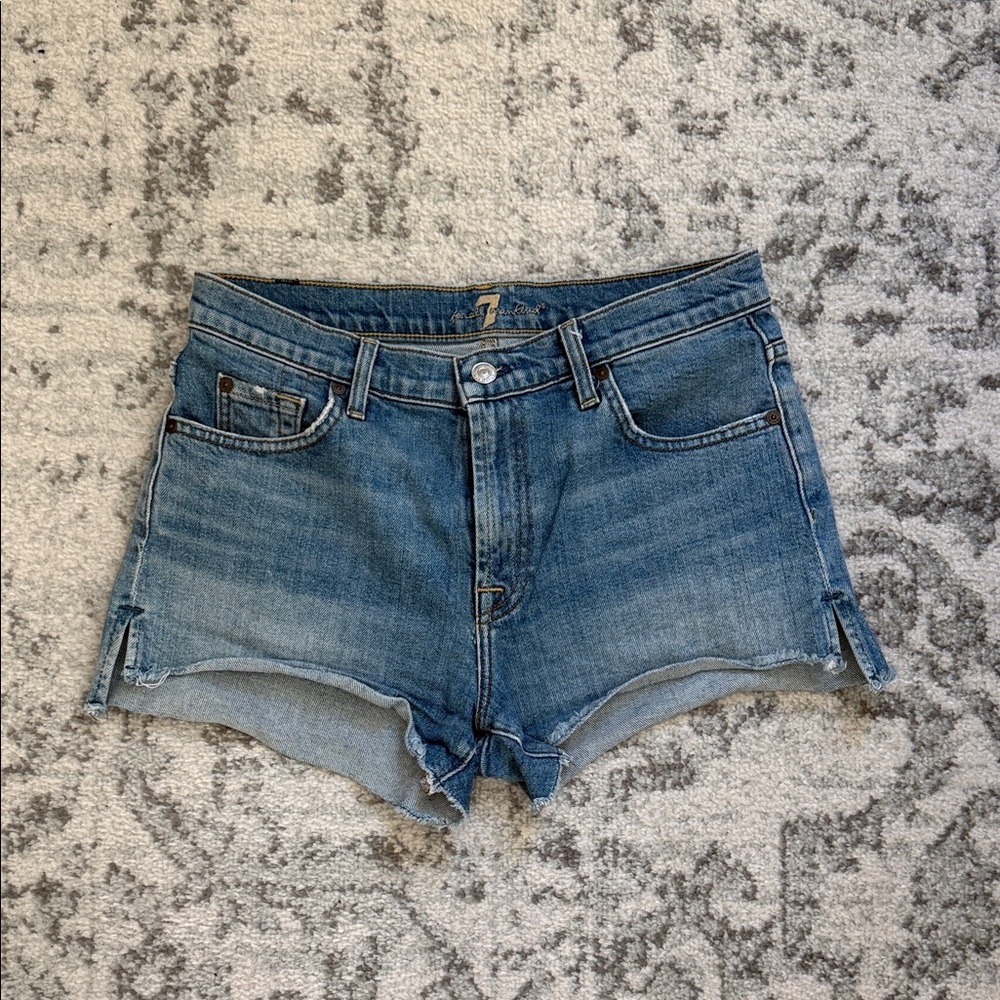 7 for all mankind Classic Blue Denim Women's Shorts